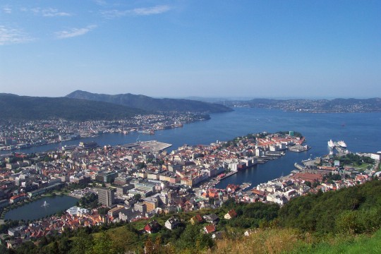 Der Stadtkern von Bergen